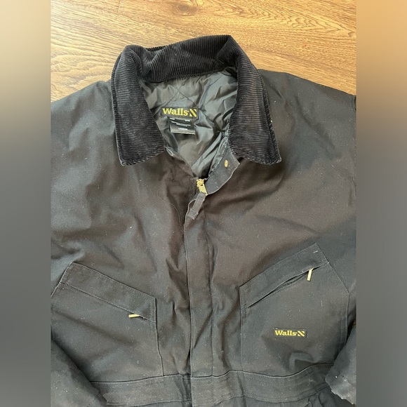 WALLS Coveralls Mens Large Duck Canvas Quilted Lined Insulated Winter Workwear - Picture 2 of 4